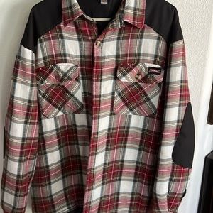 Dickies shacket Mens 1X Plaid ButtonUp quilted Flannel Lined Outdoor jacket NWOT
